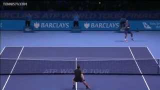 Murrays Hot Shot Backhand Smash vs Tsonga At The O2 [upl. by Mcclary]