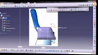 Aircraft Seat  Catia V5 CRE  IQInnovation [upl. by Icak]