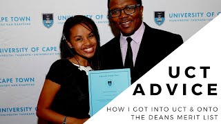 UCT ADVICE HOW I GOT INTO UCT amp ONTO THE DEANS MERIT LIST [upl. by Lee]