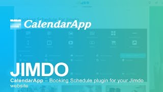 CalendarApp – Booking Schedule plugin for your Jimdo website [upl. by Barrus]