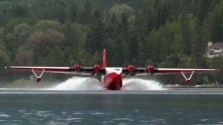 Martin JRM Mars quotHawaii Marsquot Water Bomber Approach and Landing [upl. by Aloibaf]