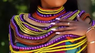 Diy beaded necklace How to make beaded cape how to make zulu beaded necklace Bonangs beaded cape [upl. by Ling]