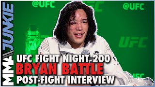 Bryan Battle feels like I got hit by a car but stoked to defend TUF 29 crown  UFCVegas47 [upl. by Akoek]