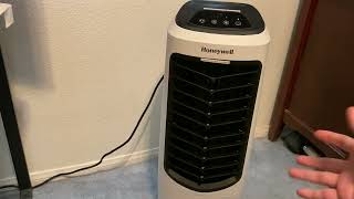 Honeywell TC10PEU Indoor Evaporative Air Cooler Swamp Cooler Review [upl. by Eads485]