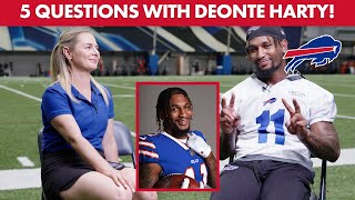 Deonte Harty Talks Josh Allen The Notebook And More on 5 Questions  Buffalo Bills [upl. by Kappenne]