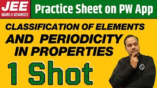 CLASSIFICATION OF ELEMENTS in 1 Shot  From Zero to Hero  JEE Main amp Advanced [upl. by Nosrettap]