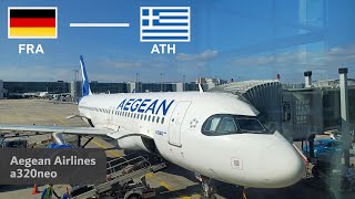 Aegean A320neo  Frankfurt FRA to Athens ATH  Economy Class [upl. by Darrey]