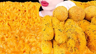 ASMR MUKBANG｜CHEESY CARBO FIRE NOODLE CHICKEN CHEESE BALL CHEESE STICK 치즈 까르보불닭볶음면 뿌링클 EATING 먹방 [upl. by Aklim103]