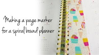 Making a page marker for a spiral bound planner [upl. by Kalmick]