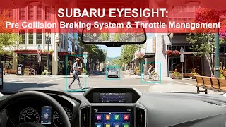 EyeSight Subaru le funzioni Precollision Braking System e Precollision Throttle Management [upl. by Heppman]