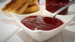 Recette de confiture Fraise rhubarbe maison  Homemade strawberry rhubarb jam [upl. by Rosenthal]