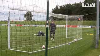 Gerrard Rooney Barkley amp Lampard shooting practice at England training [upl. by Ennahtebazile]