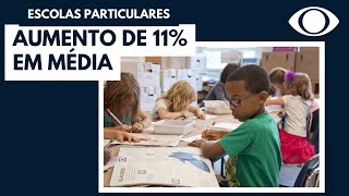 Escolas particulares Mensalidades devem subir em média 11 [upl. by Nawad]