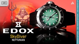 Edox SkyDiver Neptunian 100atm  Otro suizo que no me convence Reloj de buceo Swiss Made [upl. by Horsey]