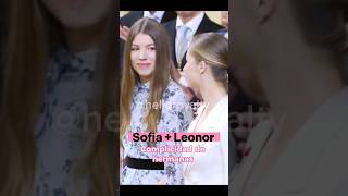 Leonor y Sofía de Borbon complicidad de hermanas leonorsofia infantasofia princessleonor edit [upl. by Rabma]