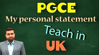 Unveiling My Statement for PGCE Teaching Program in the UK [upl. by Nit]