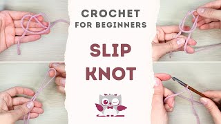 How to Tie a Slip Knot Crochet for Beginners [upl. by Lewin]