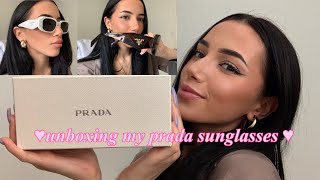 UNBOXING MY DREAM PRADA SUNGLASSES💗 Juliana Delgrosso [upl. by Sherer170]