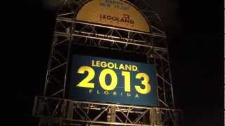 Legoland Florida New Years Eve 2012 brick drop and fireworks [upl. by Erdman]