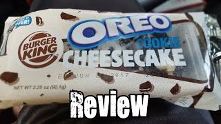 Burger King Oreo Cookie Cheesecake Review  CarBS [upl. by Sybila]