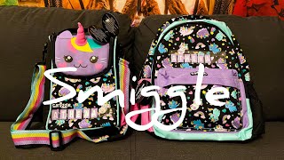 Smiggle Sky Hi GraphicPrint Backpack and Lunchbox Review [upl. by Nerak]