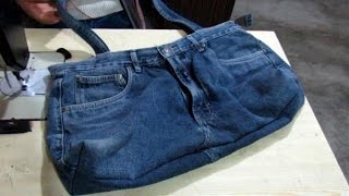 Reciclaje de Jeans Bolso con cierre [upl. by Godbeare]