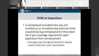 Reemployed Annuitants Offboarding 2020 OPM Virtual Benefits Training Event [upl. by Hras841]