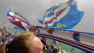 Sampdoria  Reggiana INNO  COREOGRAFIA [upl. by Enirehtac888]