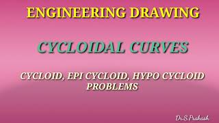 CYCLOID  EPICYCLOID HYPOCYCLOID PROBLEMS  ENGINEERING DRAWING [upl. by Kus]