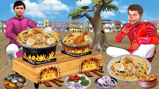 Wooden Stove Biryani Wala Street Food Hindi Kahaniya Hindi Moral Stories New Funny Comedy Video [upl. by Berry]