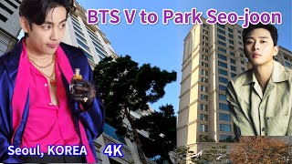 BTS 뷔태형의 집에서 박서준의 집으로 강변로를 따라 가을을 걷기  Seoul KOREA  4K [upl. by Auguste]