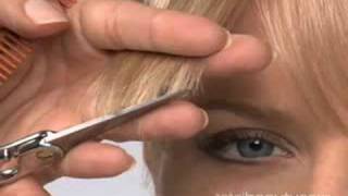 Haircut How To Trim Your Own Bangs [upl. by Suiravaj]