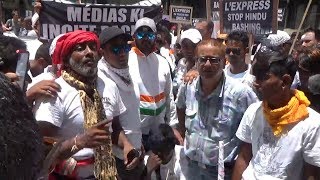 Des associations hindoues manifestent contre l’express dans les rues de Port Louis [upl. by Nwahsid577]