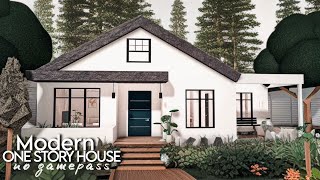 BLOXBURG Modern One Story House Build  no gamepass 60k ♡ [upl. by Cassiani]