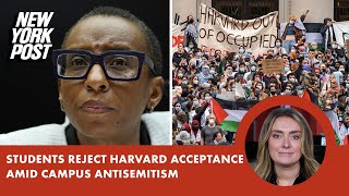 Students rejecting early Harvard acceptance as antisemitism stigma plagues Ivy League institution [upl. by Vivle]