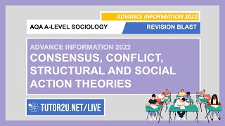 AQA ALevel Sociology  Live Revision  Consensus Conflict Structural amp Social Action Theories [upl. by Soneson391]