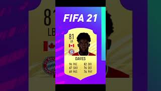 Alphonso Davies FIFA evolution 😊⚽🤩❤️😍fifa football davies JLCShorts 10K [upl. by Alekram801]