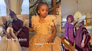 davido Wife And Beautiful Twin Daughters Taking Family Pictures Arriving Wedding chivido2024 [upl. by Carlye]