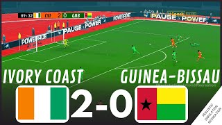 afcon2023 COTE DIVOIRE 20 GUINEE BISSAU • FAITS SAILLANTS • Simulation de jeu vidéo [upl. by Bernat296]