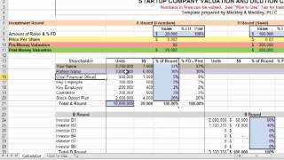 Startup Valuation and Dilution Calculator [upl. by Kappel283]