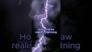 how to draw realistic lightning on Ibis paint X [upl. by Jessalin]