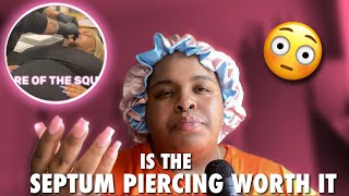 SEPTUM PIERCING  MY HONEST EXPERIENCE AND REACTION IS IT WORTH IT [upl. by Jill]