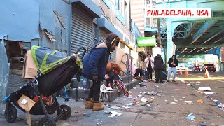 Homeless in AMERICA  Kensington Ave Philadelphia Streets of Philadelphia  Jan 12 2024 [upl. by Wittie706]