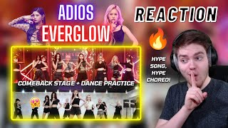 EVERGLOW Adios Comeback Stage  Dance Practice  REACTION [upl. by Notlimah304]