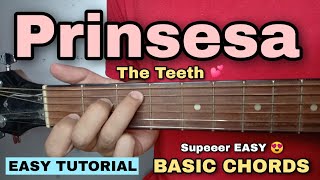 Prinsesa Guitar Tutorial  Teeth SUPER EASY CHORDS [upl. by Affay714]