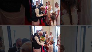 PM Modi receives a warm welcome by the diaspora in Warsaw Poland  shorts [upl. by Wright]