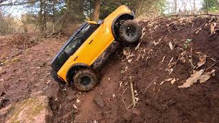 TRX4 Bronco ORANGE yellow Crawling and Trailing yessir [upl. by Dukey]