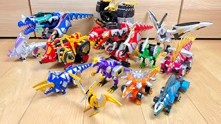 【PowerRangers Dino Thunder All megazord】アバレンジャーの全DXロボで遊んでみた [upl. by Naitsihc]