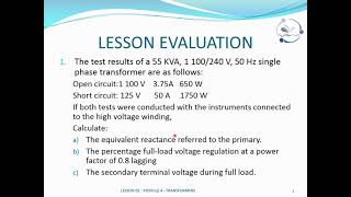 OPEN AND SHORTCIRCUIT TRANSFORMER TEST CALCULATIONS [upl. by Ahsinrac]