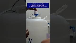 Purified water tank filter vent filter replacing in milliQ water purifying system [upl. by Madea]